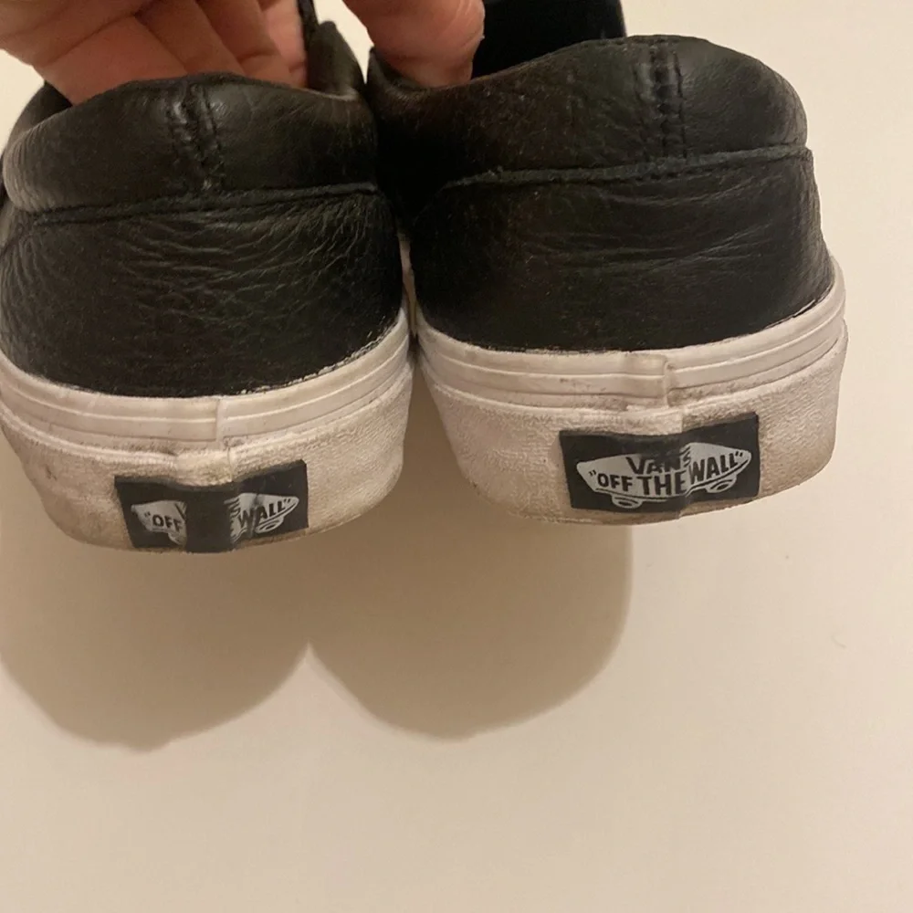 VANS black leather espadrilles. Size 7.5